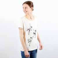 Spangeltangel Damenshirt „Bouldern“, T-Shirt bedruckt, Siebdruck, Klettern