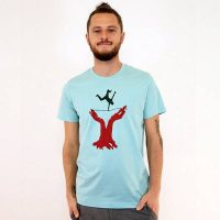 Spangeltangel T-Shirt „Slackline“, Herrenshirt, bedruckt, Siebdruck, Bio-Baumwolle