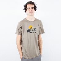 Spangeltangel T-Shirt „Bergluft“, nachhaltig, Herren – Natur Bio-Baumwolle Berge Bergsee