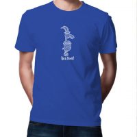 Picopoc Kein Bock ! T-Shirt in Blau & Weiß für Männer aus Bio-Baumwolle