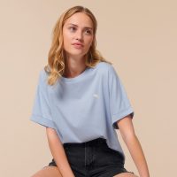 dressgoat Damen T-Shirt Print aus Bio-Baumwolle sea edition – hellblau
