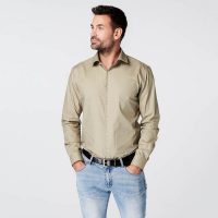 SKOT Fashion Nachhaltige Langarm Herren Hemd Olivgrün100% bio