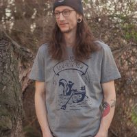 päfjes Sven Stinktier der Pirat – Männer T-Shirt – Fair Wear – Heather Grey