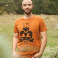 päfjes Otter Schotter Gang – Fair gehandeltes Bio Männer T-Shirt – Slub Orange