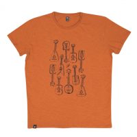 päfjes Gitarren – Fair gehandeltes Männer T-Shirt – Slub Orange