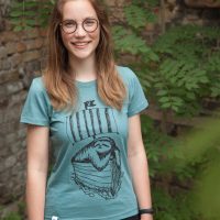 päfjes Felix Faultier / Sloth – Frauen T-Shirt – aus Baumwolle Bio – Slub Mint