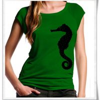 Picopoc Seepferdchen Bambus T-Shirt in grün