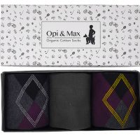 Opi & Max 3er Box Argyle & Unicolour Socken