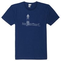 ilovemixtapes Papierhafen Herren T-Shirt aus Biobaumwolle, Hergestellt in Portugal ILP06 – estate blue