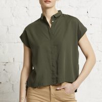 Wunderwerk Damen Bluse, kurzärmelig, „TENCEL square blouse 1/2“