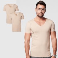 SKOT Fashion Nachhaltige T-Shirt 2-pack / Herren /  Tief V-neck / Unsichtbar