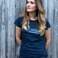 Zerum Bio T-Shirt „Lea Climb navy“