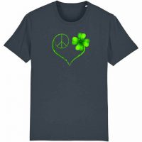 DüsselGreen „Heart of Peace“ Print T-Shirt aus Bio Baumwolle