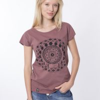 Zerum Bio T-Shirt „Lea inner circle mauve“