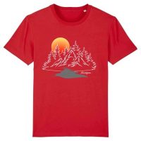 DüsselGreen Natur, Wandern, Sonnenuntergang, Wald Tshirt aus Bio Baumwolle