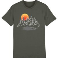 DüsselGreen Natur, Wandern, Sonnenuntergang, Wald Tshirt aus Bio Baumwolle