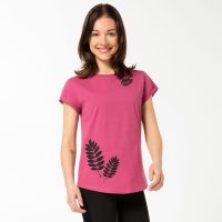 Spangeltangel Damenshirt „Vogelbeerblätter“, T-Shirt, gedrucktes florales Motiv, für Frauen