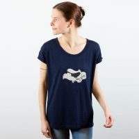 Spangeltangel Damenshirt „Vogel“, T-Shirt, gedrucktes Tier-Motiv, für Frauen, Natur, Mode, nachhaltig