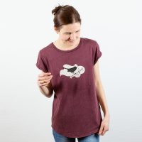 Spangeltangel Damenshirt „Vogel“, T-Shirt, gedrucktes Tier-Motiv, für Frauen, Natur, Mode, nachhaltig