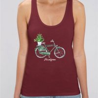 DüsselGreen Fahrrad, Vintage, Retro, Eco – Damen Top aus Bio Baumwolle