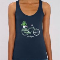 DüsselGreen Fahrrad, Vintage, Retro, Eco – Damen Top aus Bio Baumwolle