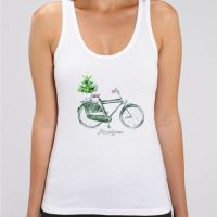 DüsselGreen Fahrrad, Vintage, Retro, Eco – Damen Top aus Bio Baumwolle