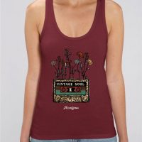 DüsselGreen Blumen, Sommer, Vintage, Retro – Damen Top aus Bio Baumwolle