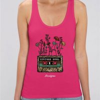 DüsselGreen Blumen, Sommer, Vintage, Retro – Damen Top aus Bio Baumwolle