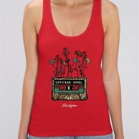 DüsselGreen Blumen, Sommer, Vintage, Retro – Damen Top aus Bio Baumwolle