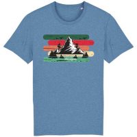 DüsselGreen Bergsteiger, Bergspitze, Wandern, Landschaft Tshirt aus Bio Baumwolle