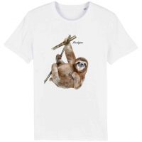 DüsselGreen Faultier, Sloth, Cute, Knuddelig Tshirt aus Bio Baumwolle