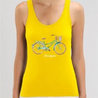 DüsselGreen Fahrrad, Vintage, Damenrad, Fahrradmotiv – Damen Top aus Bio Baumwolle