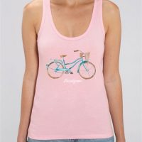 DüsselGreen Fahrrad, Vintage, Damenrad, Fahrradmotiv – Damen Top aus Bio Baumwolle