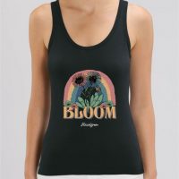 DüsselGreen Blumen, Hippie, Regenbogen, Vintage – Damen Top aus Bio Baumwolle