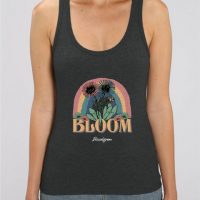 DüsselGreen Blumen, Hippie, Regenbogen, Vintage – Damen Top aus Bio Baumwolle