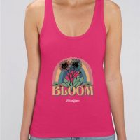 DüsselGreen Blumen, Hippie, Regenbogen, Vintage – Damen Top aus Bio Baumwolle