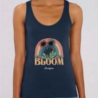 DüsselGreen Blumen, Hippie, Regenbogen, Vintage – Damen Top aus Bio Baumwolle