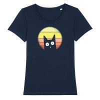 watapparel T-Shirt Damen Sunset Cat