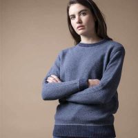 Rifò – Circular Fashion Made in Italy Recycelter Pullover aus Denim-Baumwolle – Lina