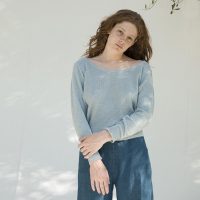 Rifò – Circular Fashion Made in Italy Recycelter Pullover für Frauen aus Denim-Baumwolle Grazia