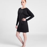 LASALINA Langärmliges Kleid aus Tencel und Bio Baumwolle