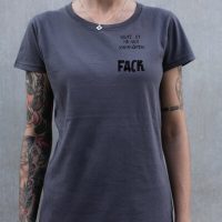 ilovemixtapes Frauen T-Shirt FACK von HALFBIRD washed darkgrey / ILP05