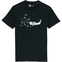 ilovemixtapes Bio Faires Herren T-Shirt „whale vs. ships old school“ schwarz