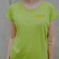ilovemixtapes Goldene Libelle Frauen Raglan T-Shirt aus Biobaumwolle ILI4