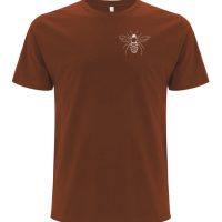 ilovemixtapes Biofaires Biene Herren T-Shirt Dark Orange aus Bio-Baumwolle