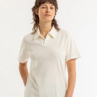 Rotholz Fleece Polo Shirt aus Bio-Baumwolle