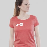 SILBERFISCHER Lowcut Shirt Women Coral „Birdy Yeah“
