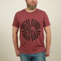 NATIVE SOULS T-Shirt Herren – Lion Sun – berry