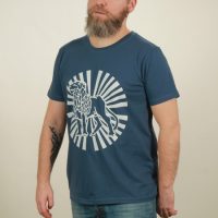 NATIVE SOULS T-Shirt Herren – Lion Sun – dark blue