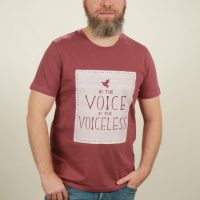 NATIVE SOULS T-Shirt Herren – Voiceless – berry